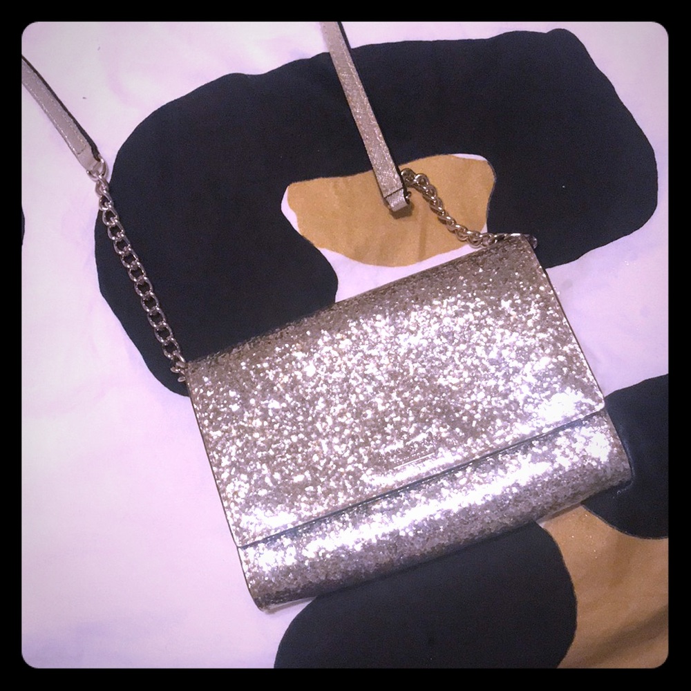 Gold Kate spade sparkle crossbody